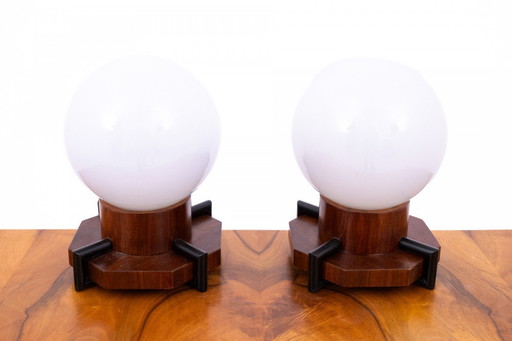 Art Deco table lamps from around 1950, Poland.