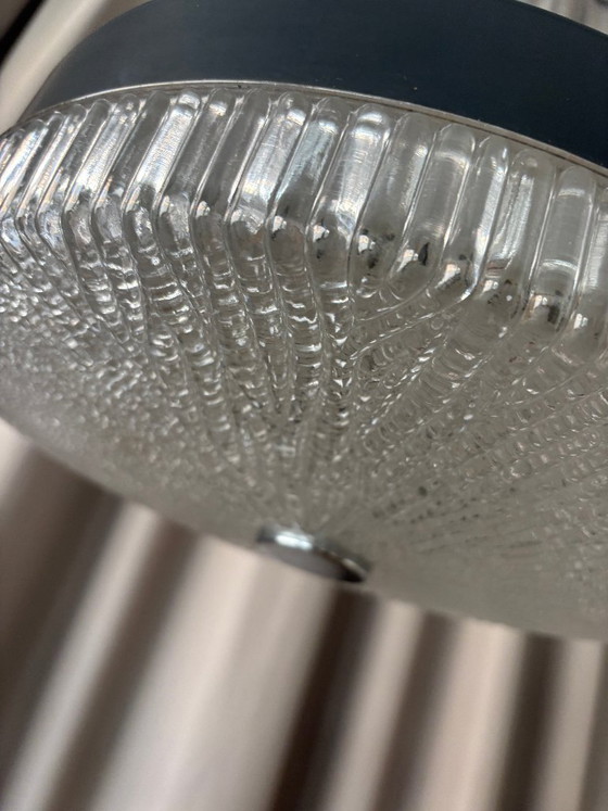 Kaiser Leuchten Mid-Century Pressed Glass Pendant Lamp, Germany, 1960s (photo 13 of 15)