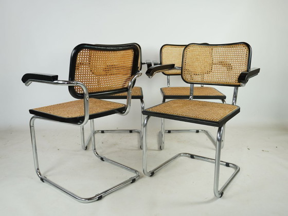 Image 1 of 4 chaises cantilever style Marcel Breuer, design vintage Cesca