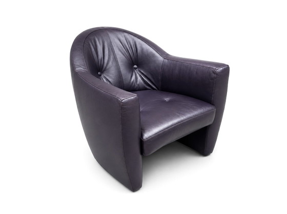 Leolux Carabas lila Leder, Sessel (Foto 5 von 7)