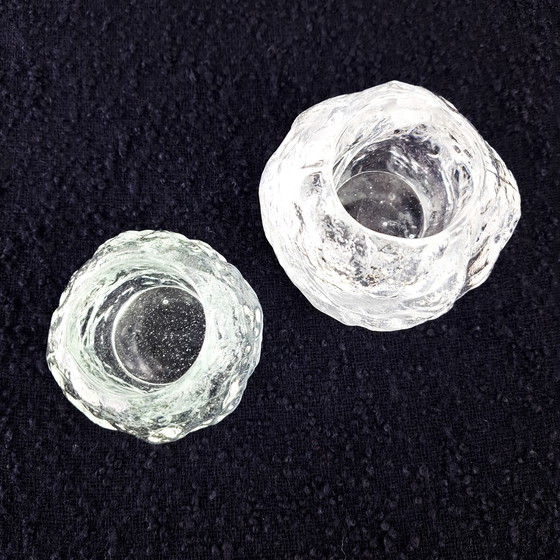 Image 1 of 2x Vintage Kosta Boda Snowball theelichthouder Ann Wärff