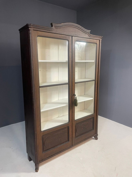 Image 1 of Historic Glass-Front Bookcase from Austria-Hungary, Late 19th–Early 20th C.
