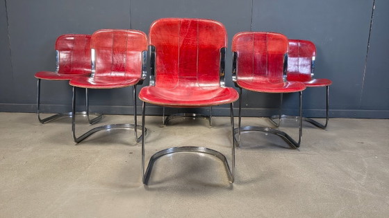 Image 1 of Vintage eetkamerstoelen van Cidue, set van 6, jaren 70