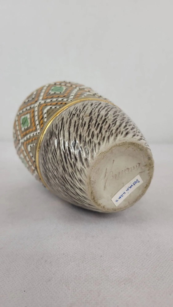 Jarrón de gres firmado Breugnot – Jarrones, Porcelain, Art Deco (photo 4 of 7)
