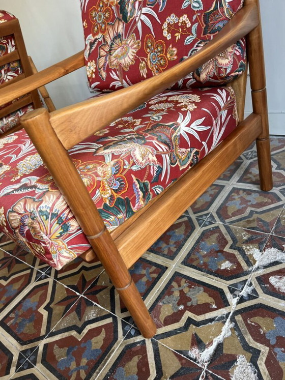 Image 1 of Scandinavische Fauteuil, Botanische Print