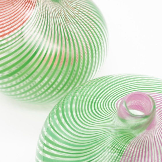Image 1 of Rosenthal Glasstudio Mario Colelli & Hertha Bengtson Murano Hand-blown Vase DUO