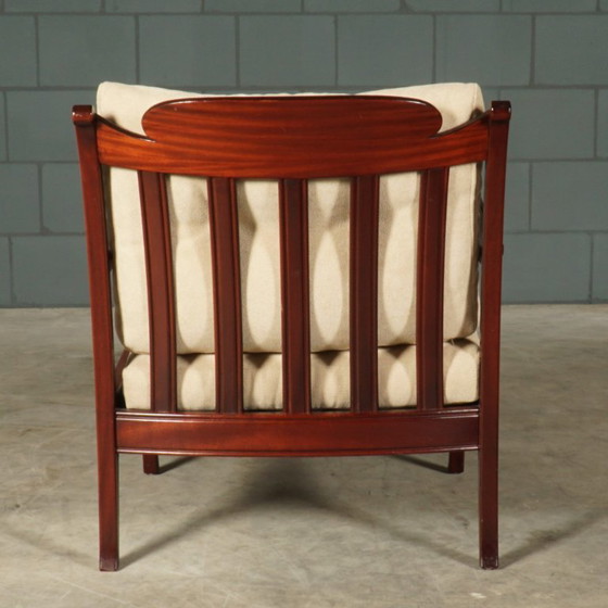 Vintage fauteuils – mahoniehout – jaren 60/70 – Textile (photo 5 of 13)