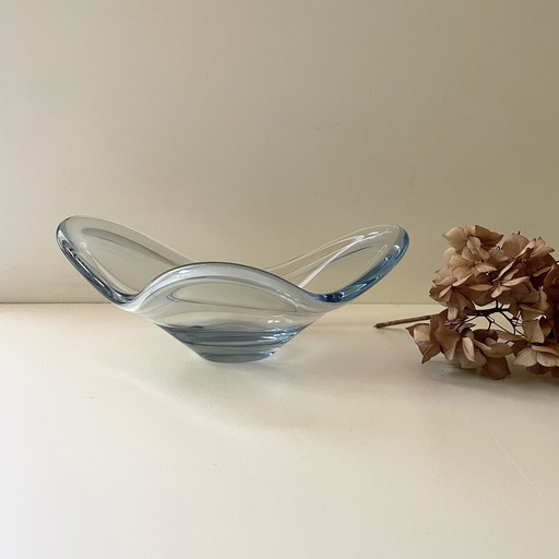 Deense Glazen Vintage Schaal Van Holmegaard