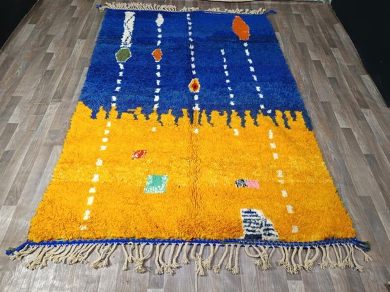 Image 1 of Marokkanischer Teppich aus Naturleinen, 250 x 200 cm