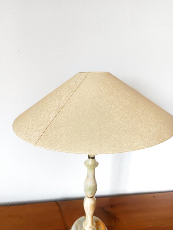 Image 1 of Lampe en onyx 62cm vintage 1970