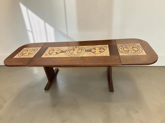 Dänischer ausziehbarer Esstisch von Poul Poulsen für Ganso Møbler – Esstische, Ceramic, Wood (photo 4 of 9)
