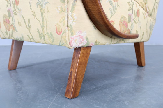 Image 1 of 1950er Jahre Überholter Jindrich Halabala Sessel, Tschechoslowakei