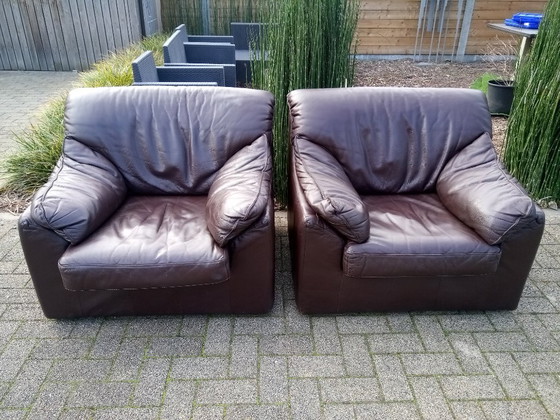 Image 1 of Enkel Clubzetel naar een ontwerp van "niels eilersen" – rundsleder - donkerbruin