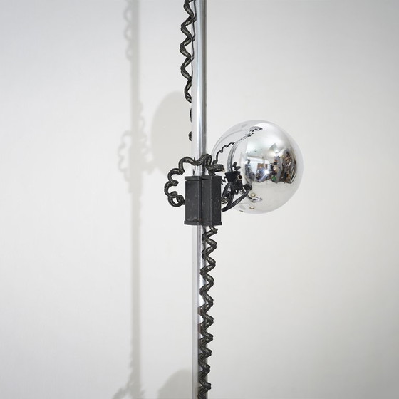 Lampe chromée du sol au plafond, années 1970 – Lampadaires, Metal (photo 8 of 13)