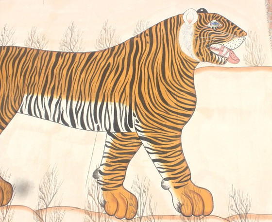 Tiger, The Indian Style Of Spanish Decorator Jaime Parladé – Paintings & Drawings, Cotton (photo 5 of 7)