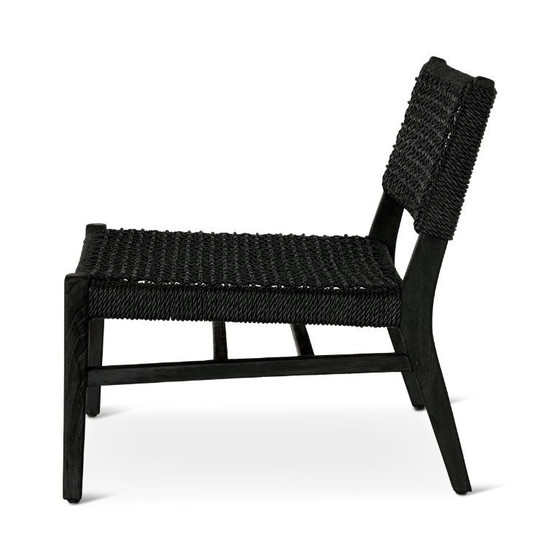 Image 1 of Fauteuil Naomi noir avec coussins gris