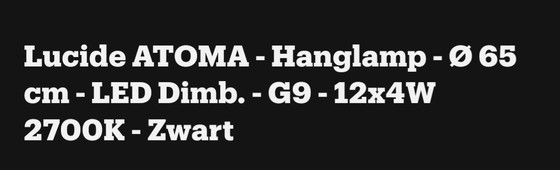 Image 1 of Lampada a sospensione ATOMITA NERO OPACO Marca: LUCIDE