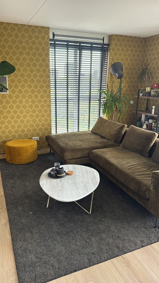 Image 1 of Divano angolare in velluto verde - 3 metri di larghezza