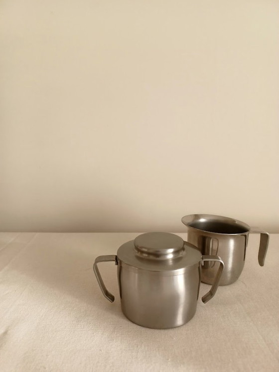 Image 1 of Mid-century barista set. Motta Italy and Assenmaker. Stainless steel and stainless steel.