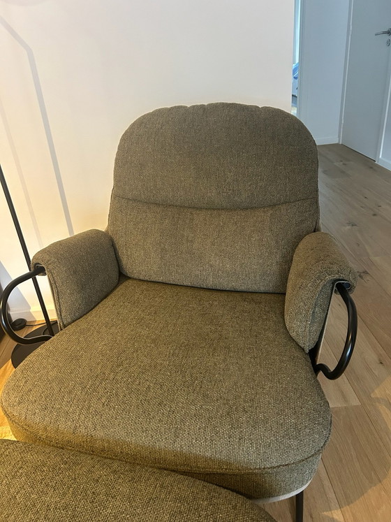Fogia Lyra lounge chair + ottoman – Armchairs, Cotton, Polyester (photo 4 of 10)