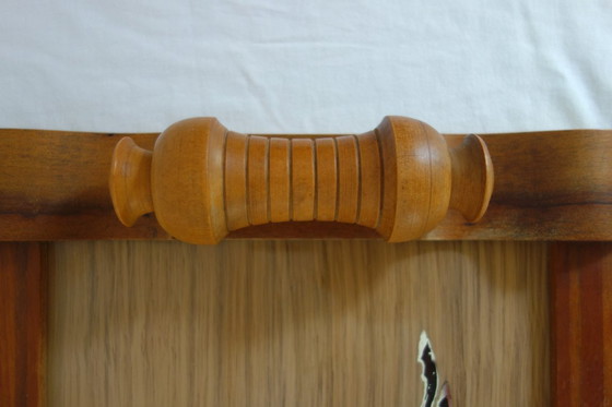 Image 1 of Vassoio vintage Art Déco in legno e specchio firmato Dope, circa 1930