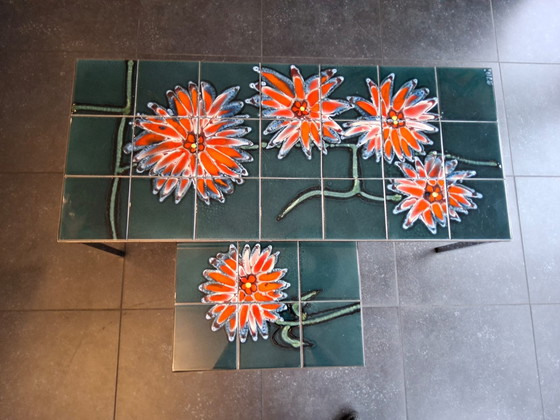 Image 1 of Salontafel met bijzet tafeltje Adri jaren 60/70