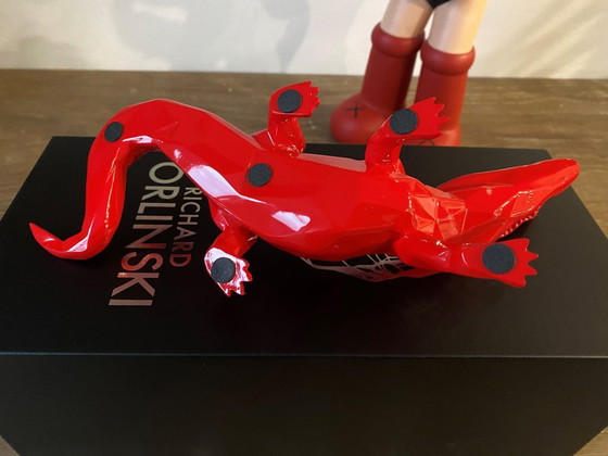 Image 1 of Crocodile CROCO Spirit Red edition by Richard Orlinski, new 2024