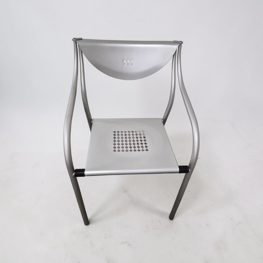 Poltrona di design in alluminio, Paolo Parigi modello 999, anni '90 – eetkamerstoelen, Metal (photo 2 of 11)