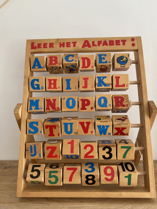 Juguete infantil de madera vintage - ábaco - llamativo - moderno