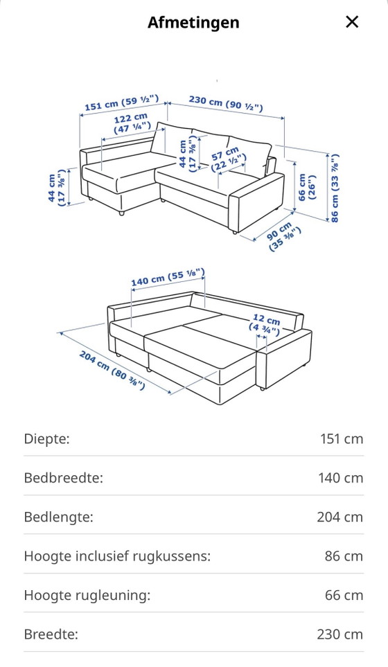 IKEA Friheten Slaapbank – Slaapbanken, Cotton (photo 7 of 7)