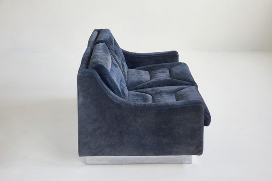 Image 1 of  Divano a due posti nello stile di Jacques Charpentier, Francia 1970.