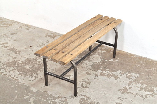 Vintage industrial bench/dressing room bench, 1950s