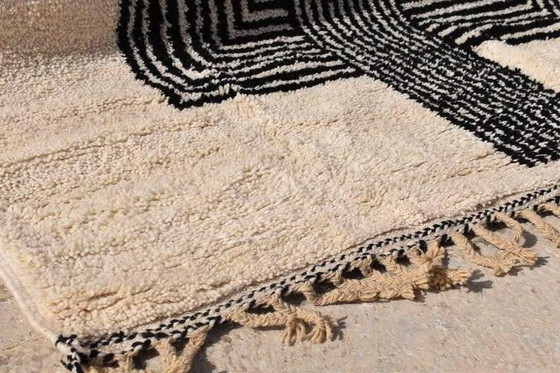 Alfombra marroquí blanquecina con motivos geométricos, 300cm x 150cm – Wool, Bohemian (photo 5 of 5)