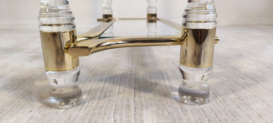 😍✨ Very Beautiful Vintage 80s Roméo Réga Console - Altuglas, Brass & Beveled Glass ✨😍 – Romeo Rega (photo 14 of 19)