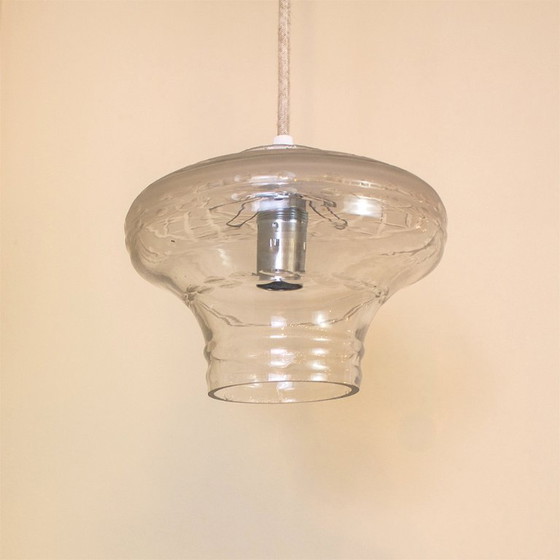 Image 1 of Suspension Art Déco en cristal taillé