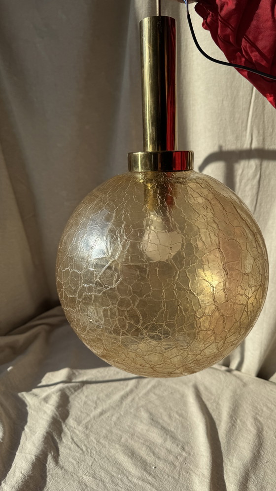 Image 1 of Rara lampada a sospensione Craquelé di grandi dimensioni, Doria