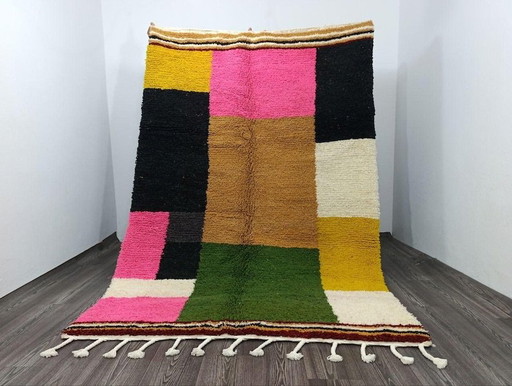 Alfombra de lana con motivos coloridos 160/270cm