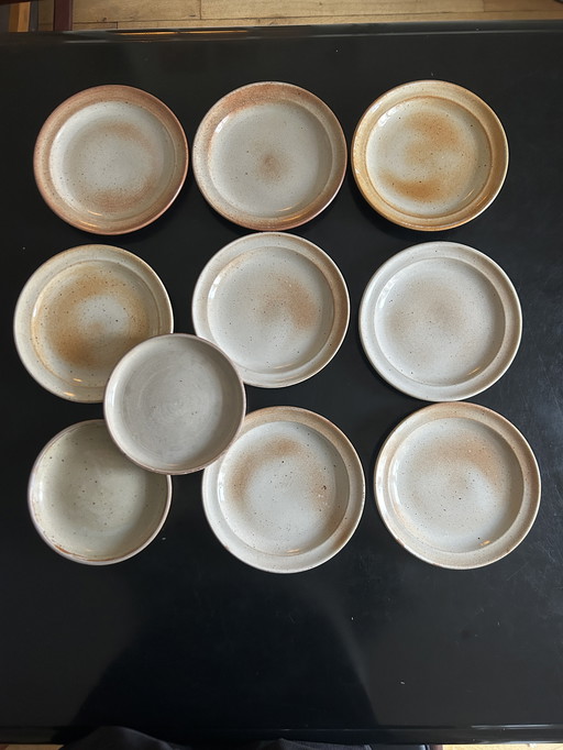 10 piatti in gres Marais