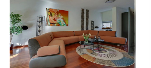 Luxury Leolux Design Sofa + 2 poufs