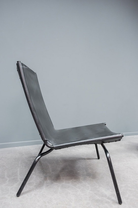 Image 1 of Loungestoelen met gekruiste poten, 2 stuks