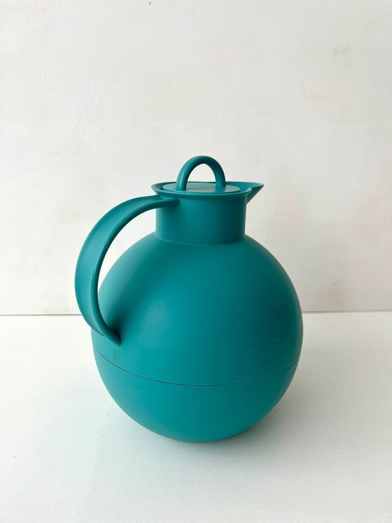 Image 1 of Alfi turquoise jug, Denmark postmodern insulated jug, thermos flask, 80s design