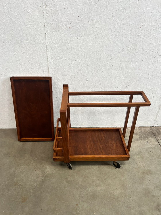 Vintage Wooden Trolley / Bar Cart, Amsterdam School (photo 21 of 21)