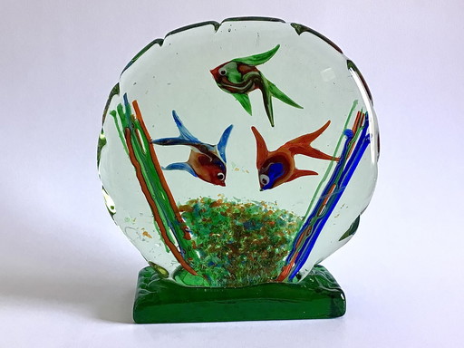 Vintage Murano fish aquarium