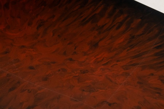 Image 1 of Maison Charles. Bronze coffee table with lacquered top. Circa 1970.