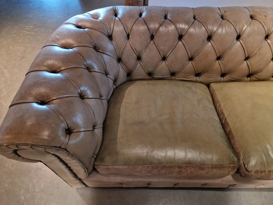 Image 1 of Vintage Chesterfield, gerestaureerd, prachtige kleur