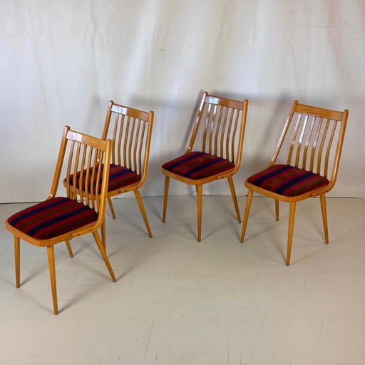 Set of 4 Hungarian Dining Chairs by Gabriel Frigyes, 1960s
