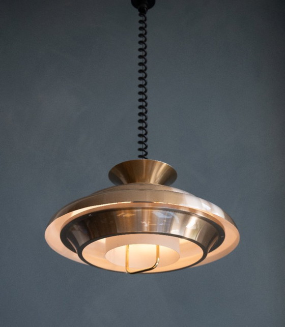 Brass-colored Mid Century Dijkstra Pendant Lamp – Dijkstra Lampen (photo 8 of 8)