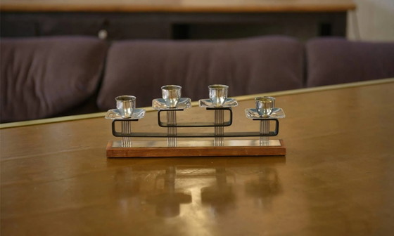 Scandinavisch kroonluchterontwerp uit de jaren 60 – Kandelaars en kaarsen, Hout, Scandinavian (photo 2 of 9)