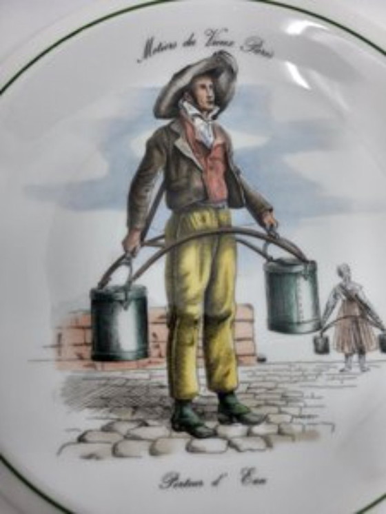 Image 1 of Set Teller Métiers du vieux Paris aus Porzellan Set von 6