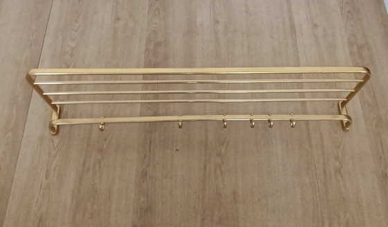 Image 1 of Large fifties string coat rack with 6 coat hooks